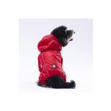 Pawstar Kırmızı Muson Köpek Tulum Yağmurluğu Köpek Yağmurluk Köpek Kıyafeti Köpek Elbisesi