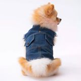 Pawstar Küçük Irk Köpek İçin Denim Yelek