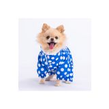 Pawstar Mavi Dots Köpek Tulum Yağmurluğu Köpek Yağmurluk Köpek Kıyafeti Köpek Elbisesi