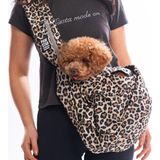 Pawstar Mbeya Gold Crossbody Küçük Irk Köpek Çapraz Taşıma Çantası (Içi Tay Tüyü) - Kahverengi