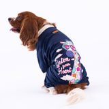 Pawstar Navy Blue Giraffe Küçük Irk Köpek Penye Tulum (2,5 kg-11 kg arasına uygun) Listeye Geri Dön (XL)