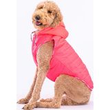 Pawstar Neon Fuşya Railway Orta ve Büyük Irklar İçin Anorak Köpek Yeleği Köpek Kıyafeti Köpek Yağmurluk - 3XL