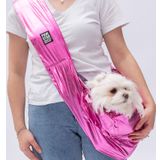 Pawstar Parlak Fuşya Crossbody Küçük Irk Köpek Çapraz Taşıma Çantası