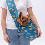 Pawstar Pekin Crossbody Küçük Irk Köpek Çapraz Taşıma Çantası - Mavi