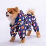 Pawstar Planetfood Polarlı Su Geçirmez Küçük Irk Köpek Yağmurluk Tulum - M