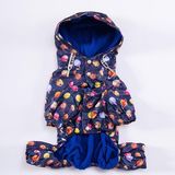 Pawstar Planetfood Polarlı Su Geçirmez Orta-Büyük Irk Köpek Yağmurluk Tulum - 4XL