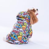 Pawstar Popart Polarlı Su Geçirmez Küçük Irk Köpek Yağmurluk Tulum - M