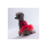 Pawstar Red Wildflowers Kırmızı Çiçek Desenli Kedi Köpek Elbisesi - Kedi Köpek Kıyafeti
