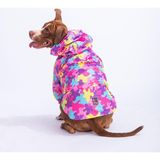 Pawstar Rosea Camouflage Fileli Su Geçirmez Orta Büyük Irk Köpek Yağmurluğu - 7XL