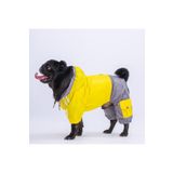 Pawstar Sarı-gri Bicolor Köpek Tulum Yağmurluğu Köpek Yağmurluk Köpek Kıyafeti Köpek Elbisesi