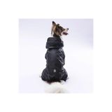 Pawstar Siyah Muson Köpek Tulum Yağmurluğu Köpek Yağmurluk Köpek Kıyafeti Köpek Elbisesi