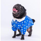 Pawstar Stars Blue Peluşlu Su Geçirmez Küçük Irk Köpek Yağmurluğu (XL)