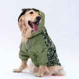 Pawstar Yeşil Dijon Polarlı Su Geçirmez Orta-Büyük Irk Köpek Yağmurluğu