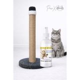 PawX Kedi Tırmalama Tahtası Antrasit ve Catnip Sprey Seti Doğal Oyun ve Sakinleştirici Eğitim Seti