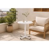 Payas Metal Ayak Mutfak Bahçe Balkon Bistro Ve Cafe Masası, 70X70 Cm, Beyaz Beyaz