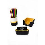 PAYATASARIM BETON OFİS SETİ KALEMLİK BLOKNOTLUK KARTVİZİTLİK GOLD-SİYAH payaNM318