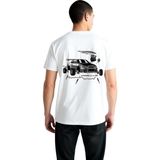 PayBuy Araba Parçaları Çizim Tasarımı Baskılı Erkek Tişört - Beyaz - 2XL