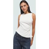 PayBuy Asimetrik Kesim Fitted Dokuma Bluz Rahat Yazlık Stil Dayanıklı Malzeme Özel Tasarım