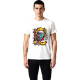 PayBuy Baba Şeytanı Tasarımı Baskılı Erkek Tişört - Beyaz - 2XL