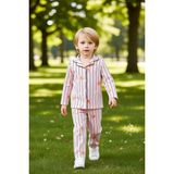 PayBuy Çizgili Ayıcık Desenli Yumuşak Dokulu Erkek Çocuk Pijama Takımı Kaliteli Şık Rahat - Pudra - 6 - 7 Yaş