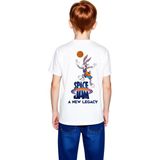 PayBuy Çocuk Basketbol Temalı Baskılı Tişört Rahat Kesim Kısa Kol Yuvarlak Yaka Günlük Spor Tarzı Modern - Beyaz - XL