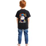 PayBuy Çocuk Tişört Anime Kedi Karakteri Şapka Sneaker Dinamik Baskı Rahat Kesim Pamuk Günlük Modern Şık - Siyah - 2XL