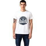 PayBuy Doğayı Keşfet Macera Tasarımı Baskılı Erkek Tişört - Beyaz - 2XL