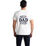 PayBuy En Iyi Baba Kalp Tasarımı Baskılı Erkek Tişört - Beyaz - 2XL