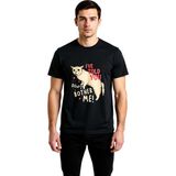 PayBuy Erkek Baskılı Kedi Tasarım Tişört Mizah Temalı Rahat Kesim Günlük Giyim Pamuk Kumaş Modern Şık Zarif - Siyah - 2XL