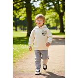 PayBuy Erkek Çocuk Kapüşonlu Polar Sweatshirt ve Eşofman Altı Takımı Kaliteli Şık Rahat - Ekru-001 - 8 - 9 Yaş