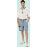 PayBuy Erkek Denim Kot Şort Relaxed Kalıp Geniş Paça Pamuklu Yaz Aylarının Vazgeçilmezi Günlük Kullanım