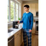 PayBuy Erkek Ekose Desenli Bisiklet Yaka Pijama Takımı Fonksiyonel Dayanıklı Kaliteli Konforlu Şık