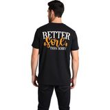 PayBuy Erkek Fitness Motivasyonu Baskılı Tişört Antrenman Mesajı Yazılı Günlük Rahat Kesim Modern Şık Zarif - Siyah - XL