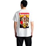 PayBuy Erkek Grafik Baskılı Çizgi Film Tişört Retro Tasarım Canlı Renkli Günlük Rahat Kesim Modern Şık - Beyaz