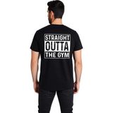 PayBuy Erkek Grafik Baskılı Fitness Temalı Kısa Kollu Tişört Rahat Kesim Günlük Spor Giyim Modern Şık Zarif - Siyah