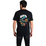 PayBuy Erkek Grafik Baskılı Yemek Mizahı Tişört Dinozor Desenli Rahat Kesim Günlük Giyim Modern Şık Zarif - Siyah - 2XL