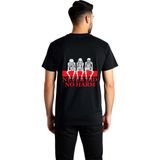 PayBuy Erkek Iskelet Baskı Tişört Mizah Tasarım Kısa Kollu Rahat Kesim Günlük Giyim Modern Şık Konforlu - Siyah - 2XL