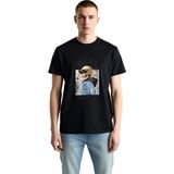 PayBuy Erkek Kafatası Baskılı Vintage Tişört %100 Pamuk Retro Rock Tasarım Sonsuza Dek Havalı Günlük Rahat - Siyah - 2XL