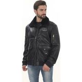 PayBuy Erkek Kışlık Derimont Şık Tarz Erkek Bomber Ceket Siyah Hakiki Kuzu Derisi El Yapımı Pilot Mont