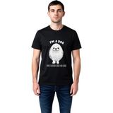 PayBuy Erkek Komik Baskılı Tişört Köpek Yumurta Tasarımı Retro Stil Rahat Kesim Günlük Giyim Modern Şık - Siyah