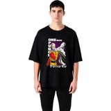 PayBuy Erkek Oversize Anime Karakter Baskılı Tişört %100 Pamuk Rahat Kesim Günlük Giyim Modern Şık Konforlu - Siyah - XL