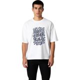 PayBuy Erkek Oversize Babalar Günü Baskılı Tişört Vintage Yazı Detaylı Rahat Kesim Günlük Modern Şık Zarif - Beyaz - 2XL