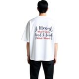 PayBuy Erkek Oversize Baskılı Tişört %100 Pamuk Dürüstlük Temalı Grafik Baskı Günlük Rahat Modern Şık Zarif - Beyaz - 2XL