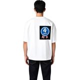 PayBuy Erkek Oversize Baskılı Tişört 4 Temmuz Retro Desen Rahat Kesim Günlük Yaz Giyimi Modern Şık Konforlu - Beyaz