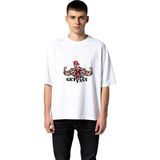 PayBuy Erkek Oversize Beden Kültürü Vintage Baskılı Kısa Kollu Tişört Kas Antrenman Motivasyon Günlük Rahat - Beyaz - 2XL