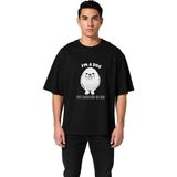 PayBuy Erkek Oversize Grafik Baskılı Tişört Komik Köpek Yumurta Tasarımı Retro Stil Günlük Rahat Modern - Siyah - 2XL