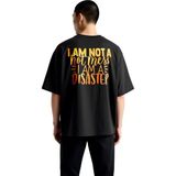 PayBuy Erkek Oversize Mizah Baskılı Tişört %100 Pamuk Rahat Kesim Günlük Giyim Komik Tasarım Modern Şık - Siyah - 2XL
