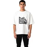 PayBuy Erkek Oversize Motorsiklet Yarışları Vintage Baskılı Tişört Retro Grafik Tasarım Rahat Kesim Günlük - Beyaz - 2XL