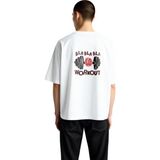 PayBuy Erkek Oversize Tişört %100 Pamuk Crew Neck Kısa Kol Retro Baskı Antrenman Motivasyonu Grafik Günlük - Beyaz - 2XL