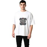 PayBuy Erkek Oversize Tişört Kas Yap Bahane Değil Baskılı Gym Motivasyon Grafik Konforlu Günlük Rahat Şık - Beyaz - 2XL